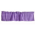 thumbnail image 2 of poplin gingham checkered window valance 58 wide purple, 2 of 2