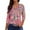 A003-Hot Pink, variant on 3/4 Length Sleeve Womens Tops Henley Neck Button Down 3/4 Sleeve T Shirts Casual Loose Fit Half Sleeve Tunic Tops
