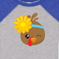 thumbnail image 4 of Inktastic Thanksgiving Turkey, Turkey With Sunflower Boys or Girls Baby Bodysuit, 4 of 5