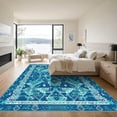 thumbnail image 3 of ODIKA 6'x9' Machine Washable Non-Slip Area Rug, Geometric Navy Blue High Traffic Rug, Blue, 1069578, 3 of 7