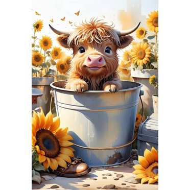 Aazon.co: Igoodo Highland Cow Diaond Painting Kit For Adults, Cow