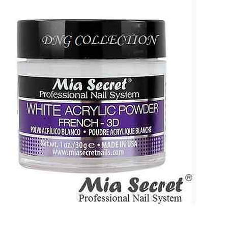 LWS LA Wholesale Store  Mia Secret Acrylic Nail Powder 3D White, Pink, Clear - 1 oz Bottle MADE IN USA (White