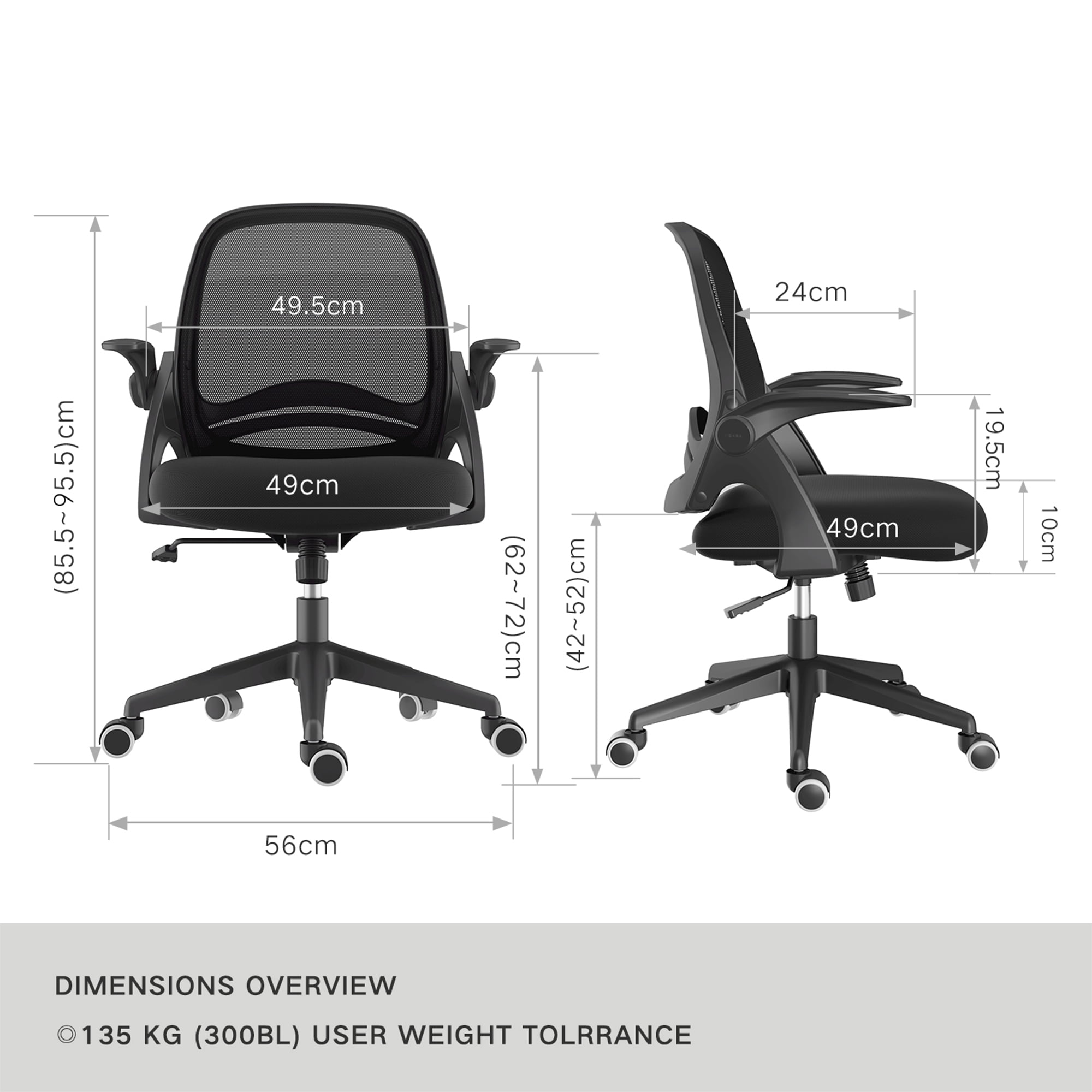 Buy Hbada Home Office Chair, Ergonomic Desk Chair with Adjustable