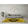 thumbnail image 3 of Ahgly Company Machine Washable Indoor Rectangle Abstract Yellow Modern Area Rugs, 2' x 4', 3 of 4
