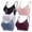 Blue, variant on felwors 5 Pcs V Neck Bralettes for Women Padded Bralette with Straps Seamless Bra(Grey, XL)