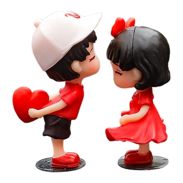 TQEHS Accesorios para el salpicadero del interior del coche, bonita figura de acción de pareja de dibujos animados Orna S2T9