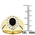 thumbnail image 3 of 14k Unique Mens Dainty Diamond Black Onyx Ring For Him (Yellow Gold Size 12), 3 of 3