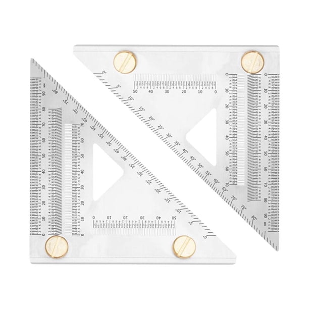 LUVCLS Regla triangular de acero inoxidable para carpintería/
