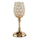 thumbnail image 1 of Candelabro moderno de metal dorado votivo, candelabro de cristal. M, 1 of 9