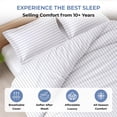 thumbnail image 5 of Kotton Culture 3 Pc California King Size Duvet Cover Set -100% Egyptian Cotton 600 TC Ultra Soft Premium Durable Comforter Cover Zipper Closure & Corner Ties (Striped White,104"x98"), 5 of 8