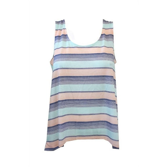 Alfani High-Low Pajama Tank Top (Island Stripe, XS)