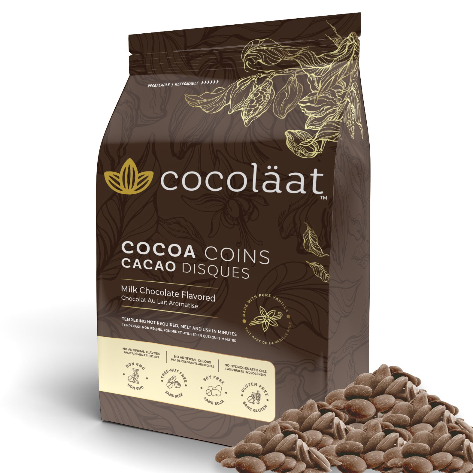 Cocoläat Cocoa Coins - Milk Chocolate Flavored Melting Candy | For ...
