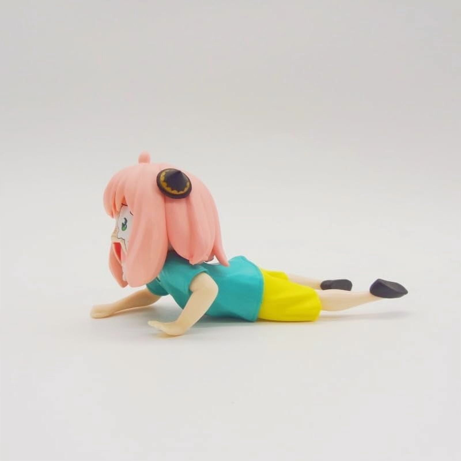 New Anya Figure, Falling Crying Anya Forger Action Figure 6cm/2.4inch PVC Characters Decorations Collectible Souvenirs for Anime Fans Gifts