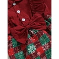 thumbnail image 6 of Suealasg Baby Girls Clothes 2Pcs Newborn Girl Spring Christmas Clothing Infant Girls Long Sleeve Snowflake Print Romper + Headband Set, 6 of 8