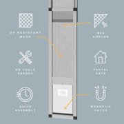 Mesh Sliding Pet Door Kit Silver Medium