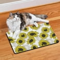 thumbnail image 2 of Autumn Rustic Sunflower Dog Food Pad - Waterproof Non-Slip Pet Mat with Retro Wildflower Aesthetic, 2 of 4