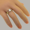 thumbnail image 6 of LBG British Made 18k Yellow Gold Ring with Natural Opal & Pink Tourmaline Womens Engagement Ring - 33 size options - Size 7.25, 6 of 7