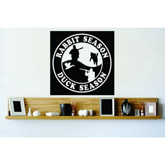 Rabbit Duck Hunter Deer Predator Doe Hunting Bow Arrow Bulls Eye Wilderness Camouflage Holiday Gift Ideas Girl Boy Bedroom Wall Decal Sticker - Size: 20 Inch x 20 Inch