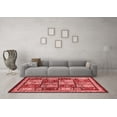 thumbnail image 3 of Ahgly Company Indoor Round Abstract Red Modern Area Rugs, 8' Round, 3 of 4