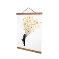 thumbnail image 2 of Modern Magnetic Sawdust Photo Frame DIY Poster Scroll Prints Artwork Hanger Teak Wood 40cm, 2 of 5