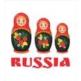 thumbnail image 3 of Ambesonne Russian Duvet Cover Set, Nesting Matryoshka Dolls, King, Vermilion White Green, 3 of 3