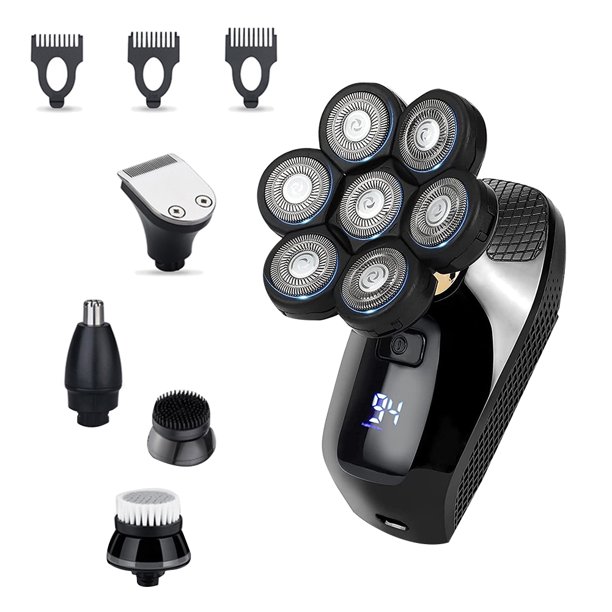 7D Electric Razor for Men, 5 in 1 Head Shavers for Bald Men, Electric