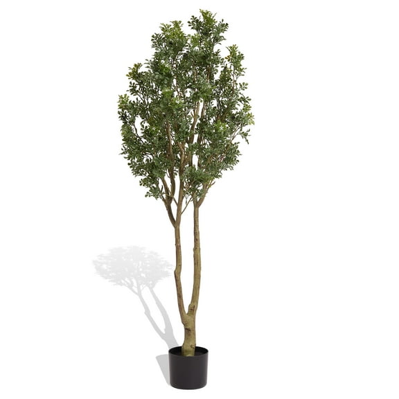 RONSHIN Artificial Murraya Paniculata Plant, 5.2ft Fake Tree with Planter, Tropical Decor for Indoor Home Office