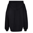 thumbnail image 4 of Gibobby Sudaderas para mujer, Sudadera con Capucha de algodón con Cierre Completa Sudadera con Capucha para Mujer(Negro,CH), 4 of 5