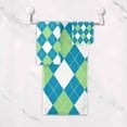 thumbnail image 4 of Coolnut 3 PCS Towel Argyle Pattern Blue Green Cotton Bath Towel Set (1 Bath Towel, 1 Hand Towel, 1 Washcloth) for Bathroom, Super Soft and Quick Dry Towels, 4 of 6