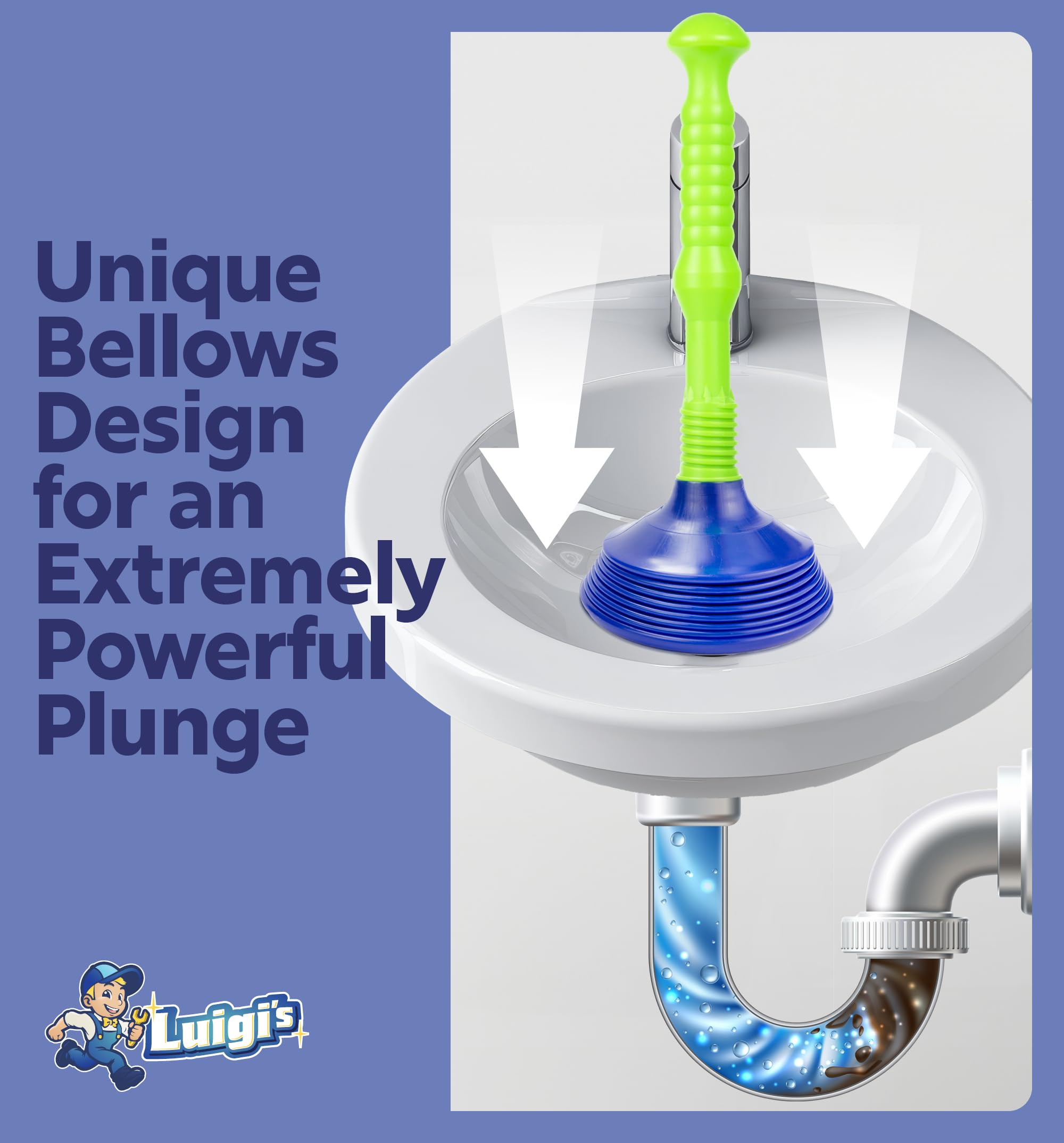 Luigi's Large Bellows Drain Plunger photo 3