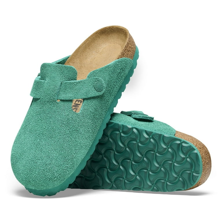 Birkenstock Boston BS Narrow Suede Clog, 37, Green - Walmart.com