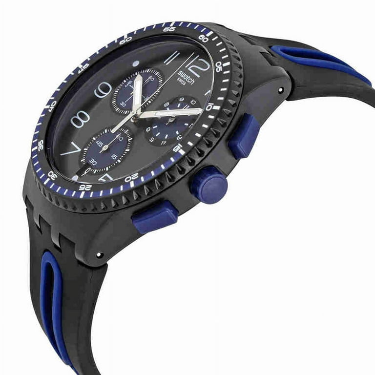 Swatch Chrono ブラック/ブルー ウォッチ (腕時計) : クロノグラフ | Swatch® 日本