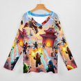 thumbnail image 3 of Ninjago Womens T Shirts V Neck Long Sleeve Tops Causal Loose Summer T-Shirts XL, 3 of 7