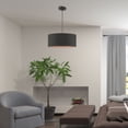 thumbnail image 2 of Livex Lighting Sentosa 18" 3-Light Modern Metal & Fabric Pendant in Black, 2 of 13