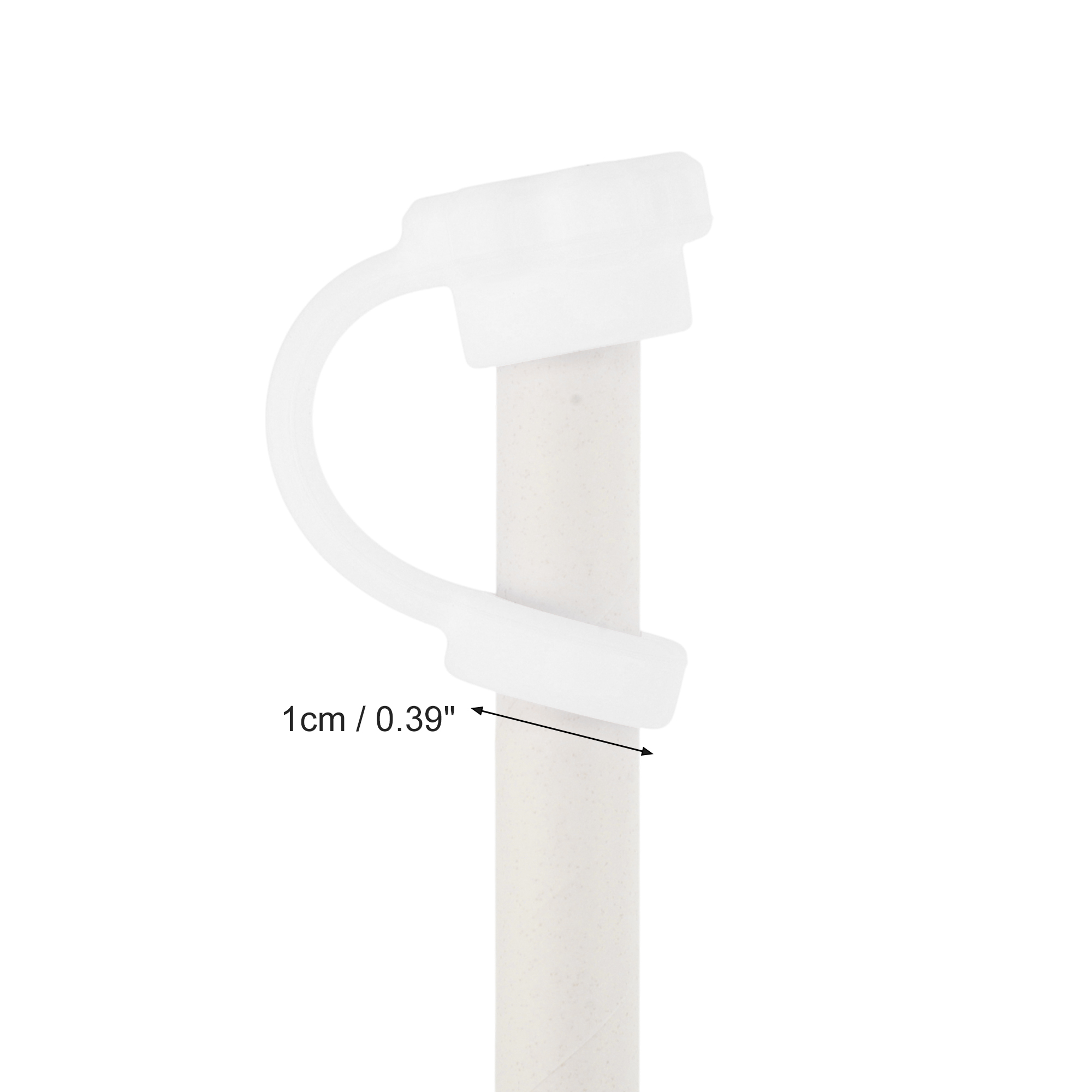 Unique Bargains Durable Dust-Proof 40oz Straw Cover Set of 4 White