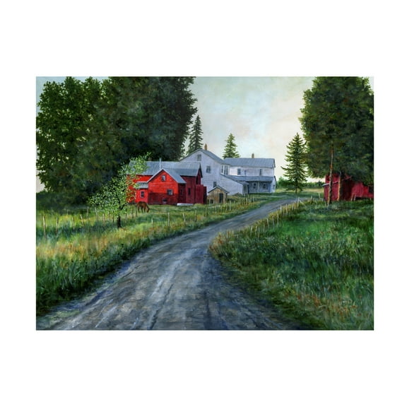 Canvas Wall Art - John Morrow 'Rose Summer Sky' Wall Art for Living Room, Bedroom, or Office Décor by Trademark Fine Art - 19 x 14 Inches
