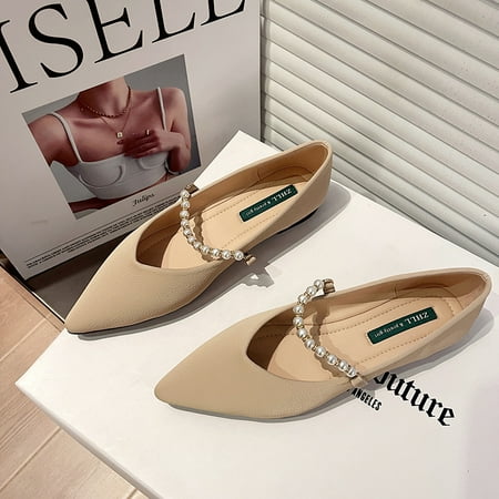 

Size 45 Women‘s Shoes Low Heeled plus size chubby girl Fairy Style Skirt Shoes with Soft Sole Fat Widened Single Shoes Spring