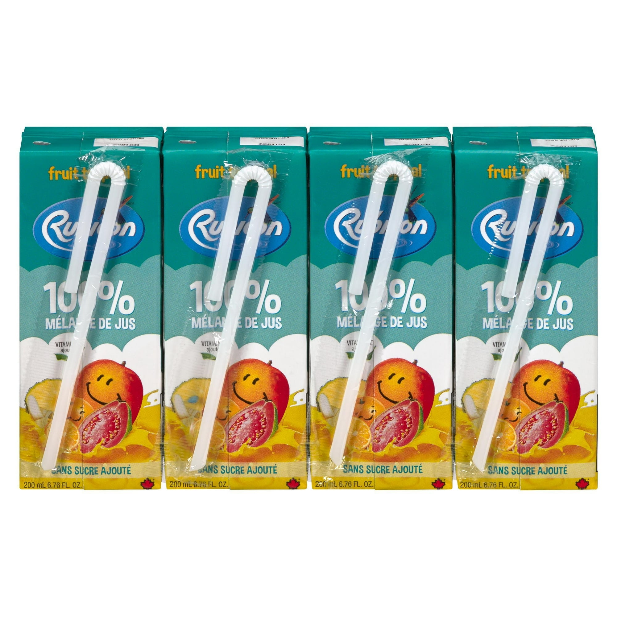 jus de fruits mélangés 100 % Tropical Fruit de Rubicon sans sucre ajouté