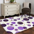 thumbnail image 4 of Purple Polka Dots 3'x5' Washable Rug, Modern Abstract Art Non-Slip Area Rugs for Entryway Kitchen Classroom, StainResistant Dorm Throw Carpet, Low Pile Soft Indoor Floor Mat Geometric, 4 of 9