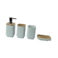 thumbnail image 3 of Fiocias 4 Pieces Bathroom Accessories Set Modern Decorative Home Drain Soap Dish Stylish Green, 3 of 9