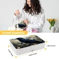 thumbnail image 5 of Crow Portable PU Leather Jewelry Organizer with Removable Compartment, Bracelet Holder, Earring Organizer, and Jewelry Boxes, 5 of 6