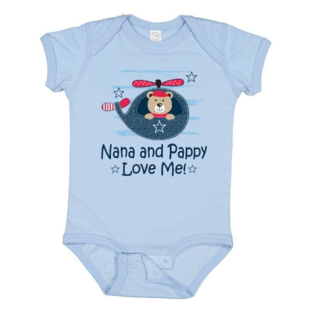 

Inktastic Nana and Pappy Love Me Grandson Bear Gift Baby Boy Bodysuit