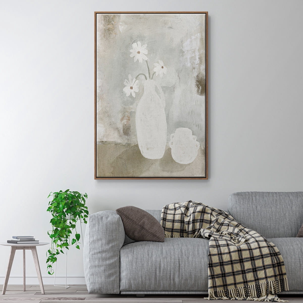 Sunday Blooms Framed Premium Gallery Wrapped Canvas - Ready to Hang