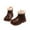 Brown, variant on OWUUcdse Riding Boots for Girls, Snow Thermal Fleece-lined Side Zipper Winter Ankle Boots Brown Size 12.5 (Little Kids)