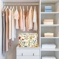 thumbnail image 4 of Yayeee Collapsible Cube Storage Bin with Lid Fabric Closet Decorative Basket with Handles, Beige Floral, 4 of 7