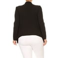 thumbnail image 4 of Women's Plus Size Solid Long Sleeve Blazer Jacket ? Office Workwear Open Front, 4 of 4
