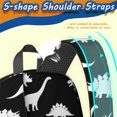 thumbnail image 5 of Dinosaur and Palm Black Pattern 17" School Backpacks for Teens,Waterproof Oxford Fabric,S-Shape Padded Straps for School,Travel,Hiking,Camping, 5 of 6
