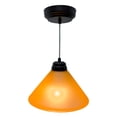 thumbnail image 2 of Lampara de techo LUZ IDEAL Campana 511 Choco Pantalla de Cristal Naranja, 2 of 5
