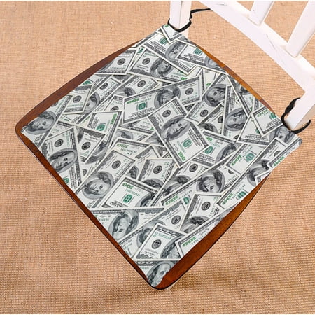 ECZJNT Background 100 dollar bills seat pad chair pads seat cushion 18x18 Inch