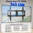 thumbnail image 3 of HOME VISION Soporte de pared fijo para TV de alta resistencia para la mayoría de televisores planos de 32 a 86 pulgadas, VESA máx. 600 x 400 mm hasta 165 libras, se adapta a montantes de madera de 16/, 3 of 5